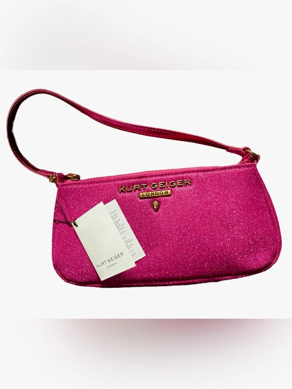 Kurt Geiger Highgate Vibrant Pink Bag/Wristlet - Picture 3 of 6